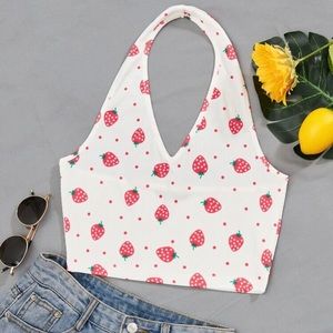 Strawberry Halter Top